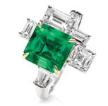 Central Park by Harry Winston, Emerald and Diamond Five Stone Ring