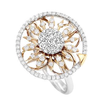 Inner Brilliance spinning diamond jewellery ring by Reena Ahluwalia