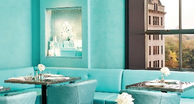 The Blue Box CafÃ© at the flagship Tiffany & Co. store in New York City. Credit - Tiffany & Co.