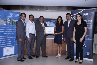 L to R-Mr Ramit Kapur, Mr Dara Mistry, Mr Shailesh Sanghani, Student, Hitindra Misttry and Natasha Chandiramani