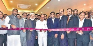 Home Minister Mohammed Mahmood Ali inaugurates the Artistry concept store of Malabar Gold & Diamonds at Somajiduda in Hyderabad on Saturday.